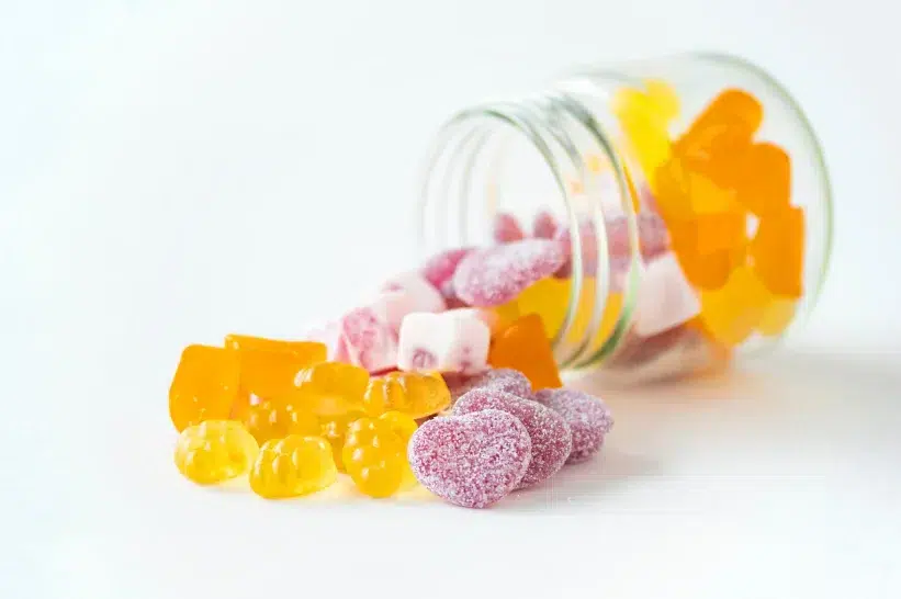 a jar of CBD candy